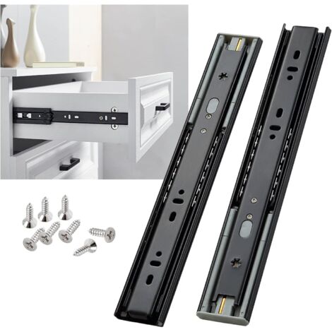 Soft Close Drawer Runners 300 mm Full Extension Drawer Runner Heavy Duty Load Capacity 45 kg, 1 Pair (2 pcs)