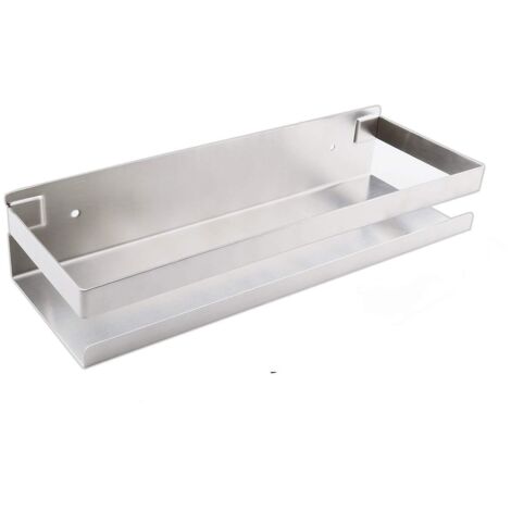 Bathroom Wall Shelf Bathroom Accessories 20-40cm Brushed Silver Modern Bathroom Shelf for Kitchen Shower Shampoo 30cm