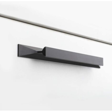 CCYKXA Set of 5 Black Kitchen Handles Black Drawer Handles160 Aluminum Alloy Finger Edge Handles Center to Center 160mm