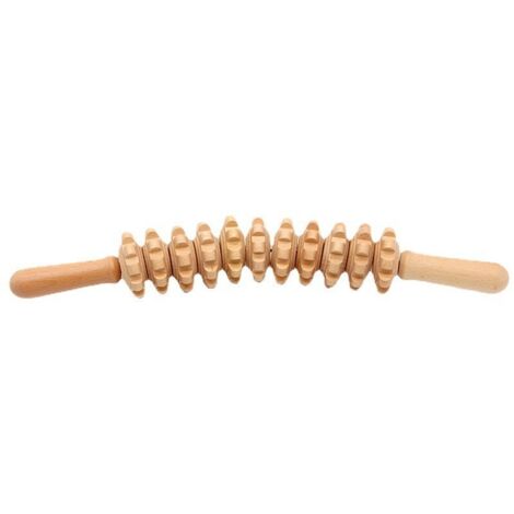 Fitness Equipment, Anti Cellulite Accessories Massage Roller Anti-Cellulite Massage Thigh Wood Therapy, Portable Curved Massage Tool-44cm - RWFitness Equipment (1/5)