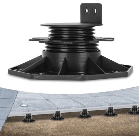 Set of 10 height-adjustable terrace pedestals 30 to 60 mm - For terrace slabs and WPC wooden substructure