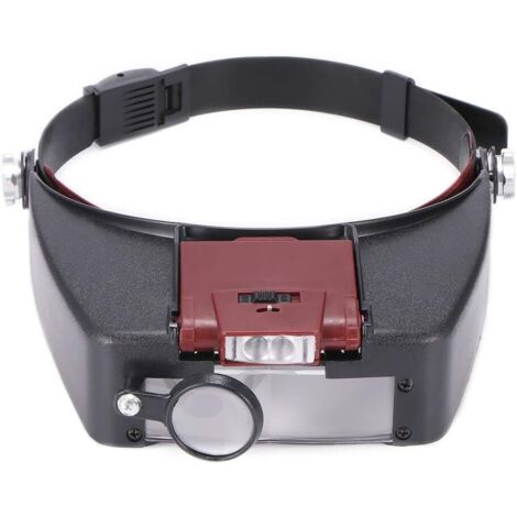 Magnifying Glasses, Headband Magnifier with LED Lights Hands-Free Magnifying Glass 1.5x 3x 6.5x 8x for Hobby Repair