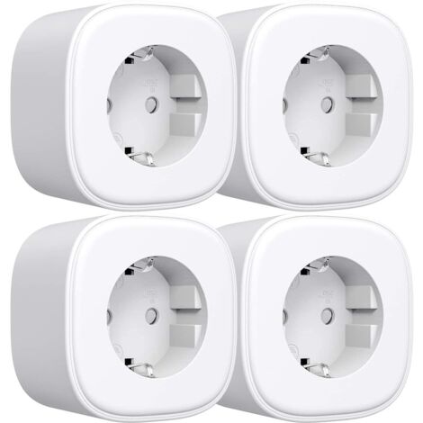 Smart Plug (Type F), Smart Plug Compatible with Alexa and Google Home, 16A Electrical Outlet with Voice Control, Remote Control and Time Function via APP eHomelife (4) (1/5)
