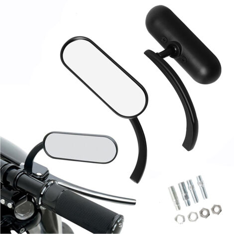 Motorcycle Mirrors Harley Classic Style Motorcycle Conversion Mirrors (Black) (1/5)