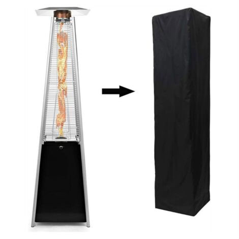 Patio Heater Cover - Pyramid Gas Patio Heater, Waterproof Patio Heater Covers Windproof Anti-Tear Snow Cover H87 x W21 x D24 inch