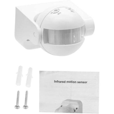 AC 220V-240V 180 Degree Outdoor IP44 Security PIR Infrared Motion Sensor Switch Movement Detector Max 12m 3-2000LUX Energy-saving Automatic light Switch