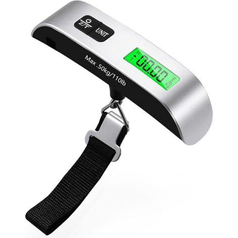 Electronic Luggage Scale, Portable Travel Suitcase Scale, Temperature Measurement Function, Tare Function MAX 50 kg/ 110 lb for Travel (1/5)