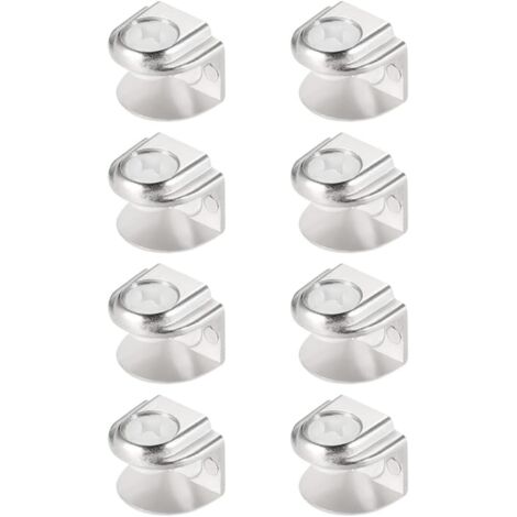 8 Pieces Glass Clamp Glass Shelf Bracket Wall Tatte Bracket Adjustable Fixture, Adaptive Glass 5-8mm Thickness, Glass Clamp Bracket Zinc Alloy Fixings (1/5)