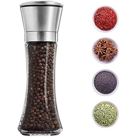 Salt and Pepper Grinder - Premium Stainless Steel Salt and Pepper Grinder with Adjustable Coarseness - Salt and Pepper Grinder (Tone A) (1/5)