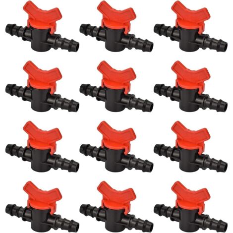 CCYKXA Plastic Control Valve, Garden Hose Connector, Drip Irrigation Barb Switch Valve for 16mm Water Hose (1/5)