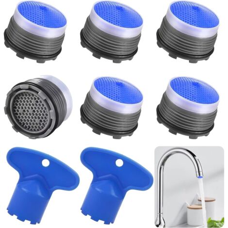8Pcs Faucet Aerators, Faucet Aerators M18.5 Faucet Strainer Aerator with 2 Aerator Wrenches (1/5)