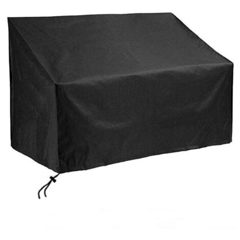 1pc noir Housse de Protection pour Banc de Jardin 3 Places, Housse de Banc Extérieur Étanche Tissu Oxford 210D(69 49 155cm) (1/5)