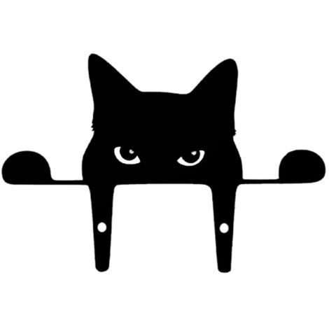 Voyeur Cat,Garden Cat Decoration, Cat Statue Decor for Yard Realistic Animal Silhouette Garden Stakes Cat Yard Art Decoration for Floor, Lawn, Garden, Path Sidewalk, Black (1/5)