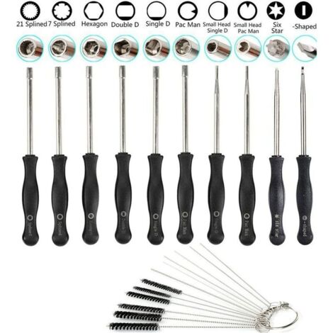 10 Pack Carburetor Adjustment Tool with Cleaning Brush Carburetor Needle for 2 Cycle Engine Small Common Echo Stihl Poulan Husqvarna MTD Ryobi Homelite Weed Eater Lawn Mower (1/5)