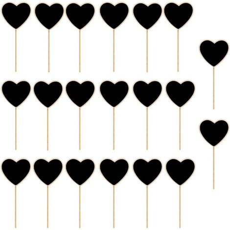 20 Pieces Flower and Plant Labels, 7.6 x 18.2 cm Wooden Tags, Garden Tags, Heart Shaped, Creative, Portable and Reusable, for Seeds, Potted, Herbs, Flowers, Vegetables (1/5)