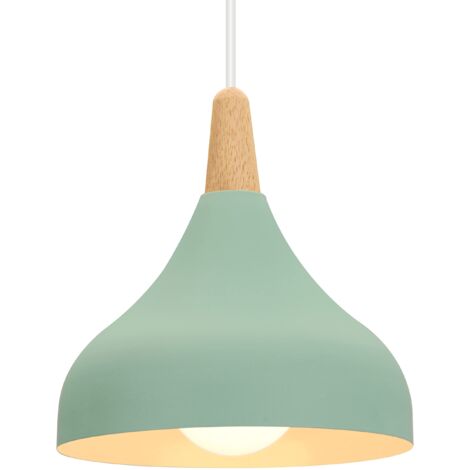 Tinor – Retro pendant light – Modern drop hat style ceiling light – Ø 20cm metal hanging lamp for bedroom, dining room, kitchen – Energy class A (1/5)