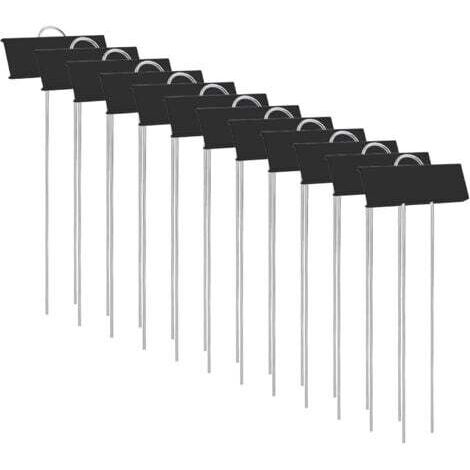 Plant Labels, Plant Label Markers, 12 Pack Garden Labels Metal Durable Rustproof Labels Vegetable Garden Markers for Flowers Vegetables Seeds Garden Nursery (Black)