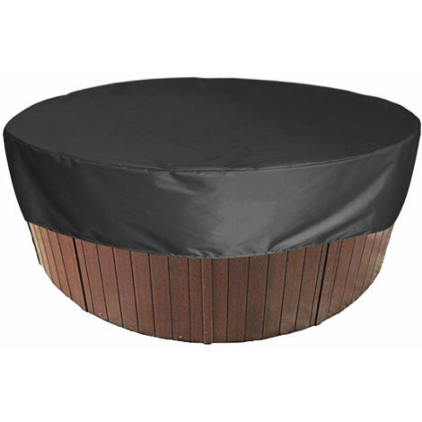 Couverture de piscine ronde Couverture solaire de piscine, protection UV et couverture de protection spa étanche, baignoire spa extérieure-Noir 210x30cm (1/5)
