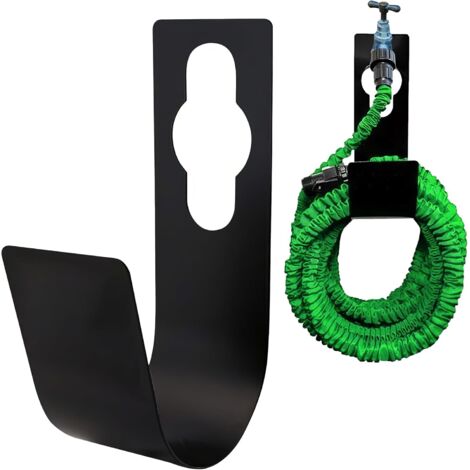 CCYKXA Expandable Hose Holder - Durable Iron, Space Saving & Weather Resistant for 7.5m-30m Hoses, Faucet Holder 21.511.77.5cm (1/4)