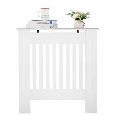 Radiator Cover Simple traditional design vented e1 mdf stripe pattern radiator cover white - S - RWCover Radiator (1/5)