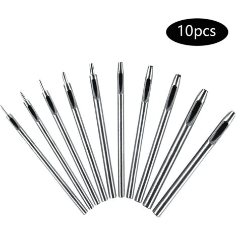 Leather Hole Punch, 10pcs, Punch, Punch, Leather Punch, Paper Motor, Gasket, Hollow Hole, Round Steel, Hollow Punch Set, Leather Hollow Punch