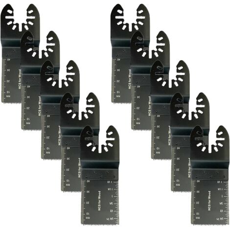 Tinor – 10 pcs 34mm multitool saw blades – High-carbon steel – Precision teeth for clean cuts – Compatible with Fein, Makita, Dewalt (1/5)