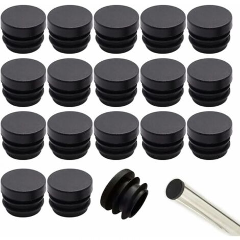 16mm Bouchon de Chaise 32 pièces Embout pour Chaise Bouchon en Plastique Rond Embout Bouchons pour Tube de Chaise Bouchon Pied de Chasie Pied de Chaise Protection
