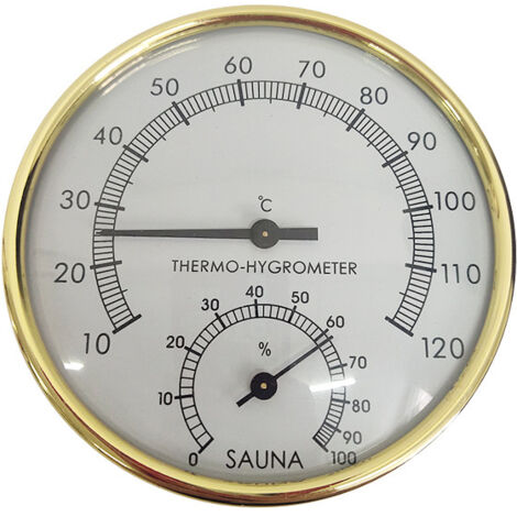 Thermo Hygrometer, Temperature Humidity Hygrometer for Kitchen, LCD Digital Room Thermometer, Hygrometer Thermometer for Room, Sauna Hygrometer, Metal Dial Thermometer (1/5)