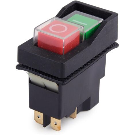 250V IP55 KJD17 KLD28 4 Pin Start Stop On Off Switch Volt 2BTN Suitable for Workshop Machines (Fast Delivery by Amazon) (1/4)