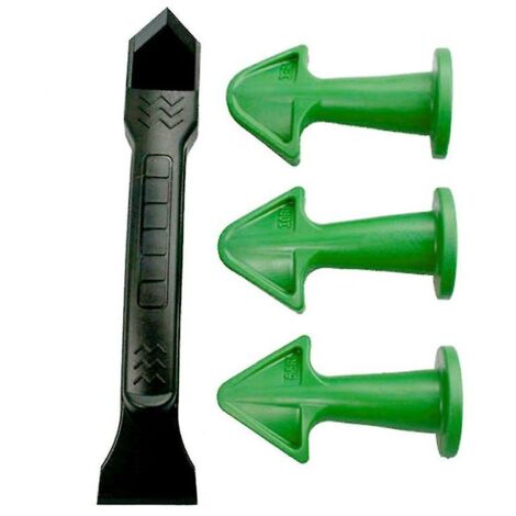 Enleve Joint Silicone, Lisseur Joint Silicone Outils de Calfeutrage, Outil D'étanchéité Kit Coulis Lissage Grattoir Rretrait Scellant Extracteur de Calfeutre Finition Applicateur (4 Pièces)