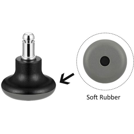 Replacement Chair Wheels Swivel Wheels for Office Chair, 2 Inch High Profile Stool Bell Glides 5 Pieces (Black)
