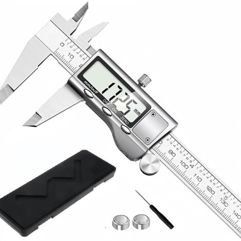 pc Stainless Steel Digital Electronic Caliper All Metal High Precision Measuring Tool 0-150mm (1/5)