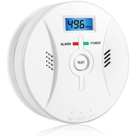 Carbon Monoxide Alarm with LCD Display CO Detector Loud 85dB Alarm Carbon Monoxide Sensor Battery Operated (1/5)