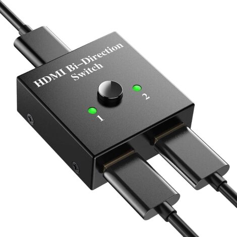 4K HDMI Switch, HDMI Switch Splitter Bi-Directional 2 Input 1 Output,3D/1080P/4K/HDCP-HDMI Switcher for Blu-Ray/PC/DVD/Xbox DENUOTOP (1/4)