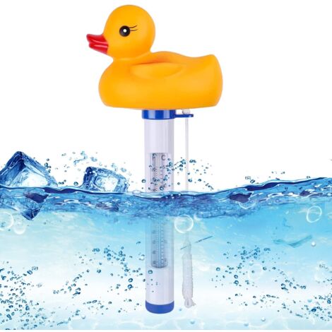 Swimming Pool Floating Thermometer, Floating Water Thermometer, Pool Floating Thermometer, Swimming Pool Thermometer with String, Cartoon Cute Thermometer, for Outdoor and Indoor Swimming Pools