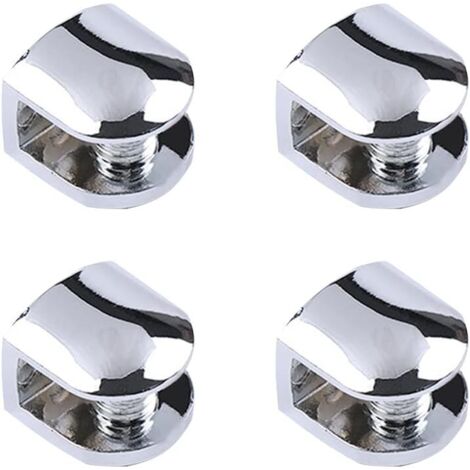 Glass Support Clamp, Adjustable Glass Holder, Glass Shelf Support, 4PCS Adjustable Glass Partition Support 7-9mm Thickness Fixing Glass Tatte Glass Clips Mirror Clamp