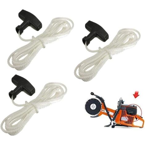 Starter Rope and Handle Compatible with Briggs & Stratton 992366 600-Series Lawn Mower (Pack of 3) (1/5)