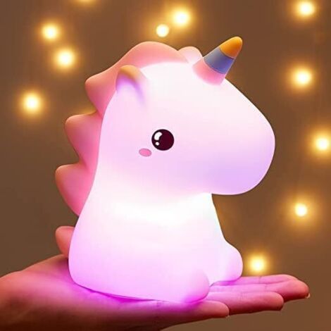 Baby Night Light Kids Night Light, 16 Colors Unicorn Night Light, LED Night Light Girl Boy Adult Rechargeable, Unicorn Girl Gift, Kawaii Deco Bedroom, Bedside Lamp Child Night Light Silicone Touch (1/5)
