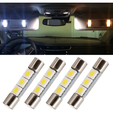 Pack White 5050 3SMD LED Bulb Replacement for 3056 3057 TS-14V1CP 6000K 28mm (1/5)