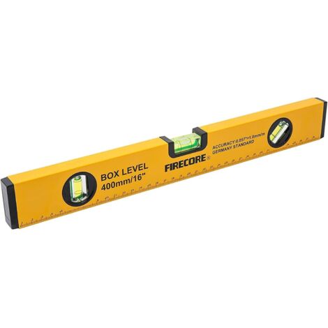 Spirit Level Magnetic Torpedo Level 400mm, Small spirit level with 3 bubbles 45°, 90°, 180° - FSL400AL