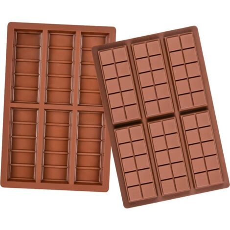Set of 2 Silicone Chocolate Molds, Rectangle Melted Wax Molds, Silicone Chocolate Bar Molds APMRfS2fKTQL