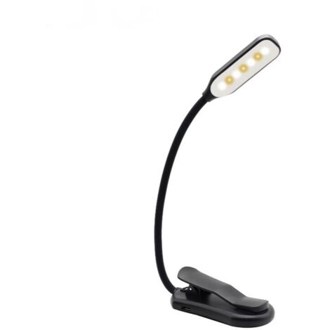 USB Rechargeable 7 LED Reading Light, 360° Flexible Night Light, 3 Brightness Modes and 3 Color Temperatures (1/3)