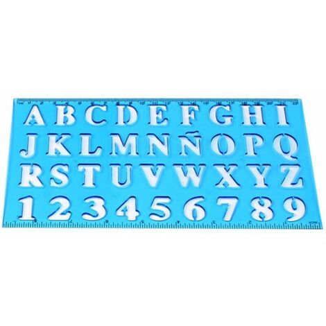 Plastic Drawing Ruler Alphabet And Number Hollow Stencil Template Learning Tool For Kids Students School Office Supplies(random size letters) (1/5)
