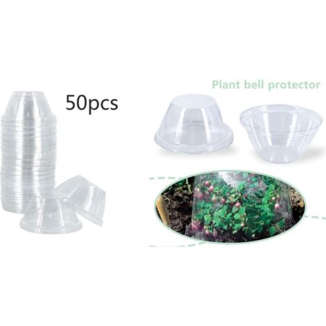 Garden Cloches, Gardening Plant Cloche Protector Covers Reusable Anti-Freeze Plants Dome Frost Guard Protector Gel for Succulent Plant50pcs (1/5)