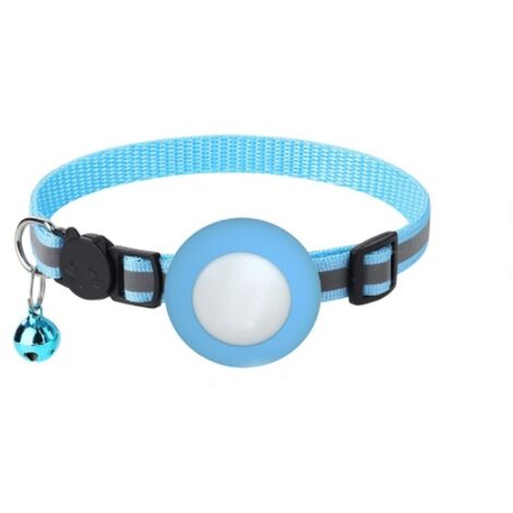 Airtag Reflective Airtag Cat Collar with Bell and Airtag Holder Compatible with Apple Airtag, Lovely Cat Collar with Safety Buckle for Kittens and Puppies