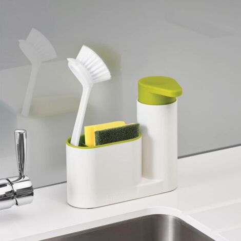 Soap Dispenser Pump,CHENKE 2 in 1 Soap Dispenser Pump and Sponge Holder Refillable Soap Dispenser Kitchen Countertop Liquid Soap Dispenser for Kitchen Bathroom (1/5)