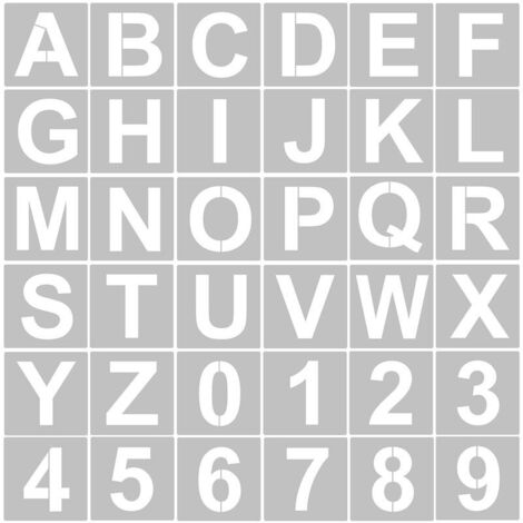 36Pcs 3 Inch Letter And Number Stencils Reusable Washable Alphabet Stencils Eco Friendly Pet Art Craft Templates For Painting On Wood Fabric Wall Door Decor Home Sign