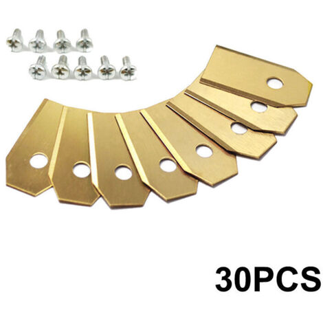 30pcs Titanium Blade Knife, Robot Lawn Mower Blade with Screws, Suitable for Robot Lawn Mower Blades of Different Brands and Models, Lawn Mowers Parts and Accessories. (1/5)