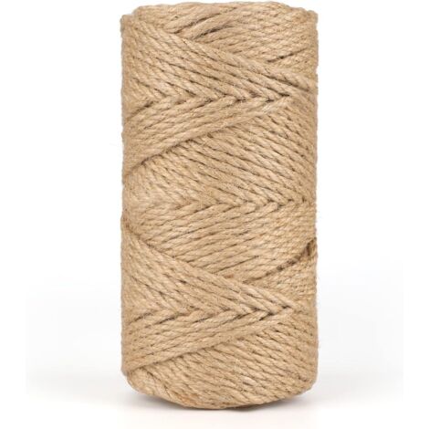 50M Jute Rope 5MM Rope Hemp Twine Rope Gardening Twines for Camping,Decoration,DIY,Gardening- (1/5)