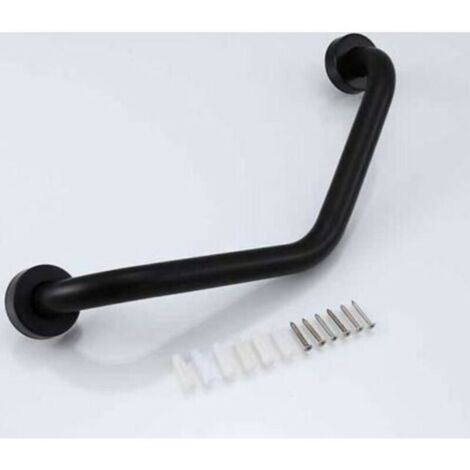 Grab Bar Grab Bar 43cm Bath Handle Stainless Steel Wall Mounted Towel Rail 43CM Black mgd0WqggH (1/4)